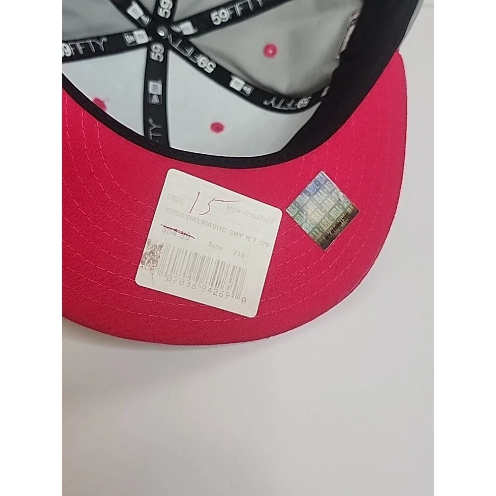 Dallas Mavericks New Era 59Fifty Hardwood Classics Hat Cap 7 1/8 Pink Gray
